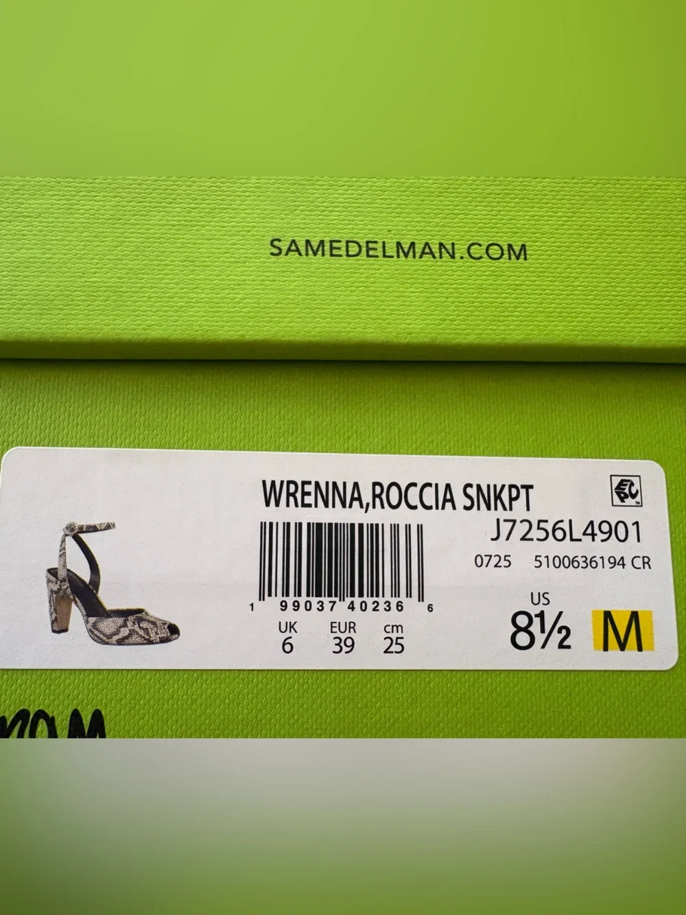 Sam Edelman Wrenna Snake Print Heels in Black and Brown